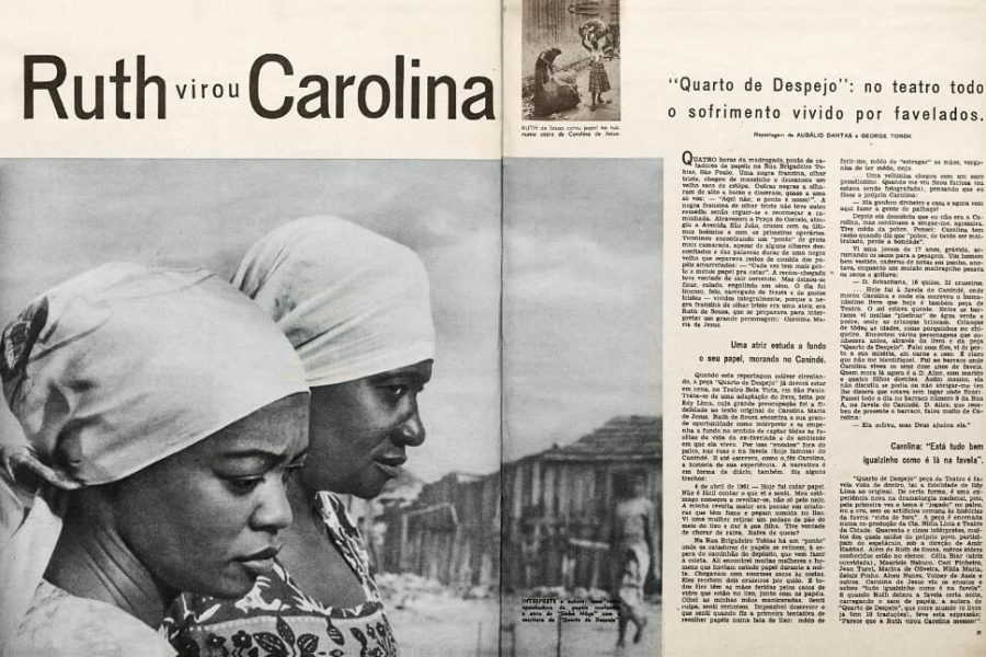 Capa da reportagem “Ruth virou Carolina”. Revista O Cruzeiro, 1961