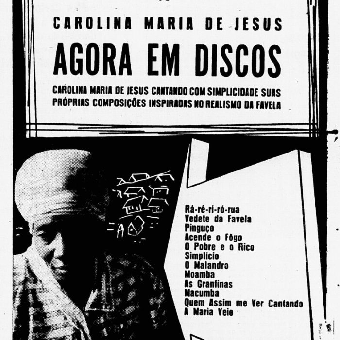 Folheto de divulgação do disco musical “Quarto de despejo”, 1961